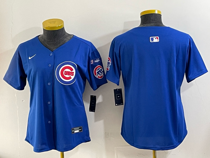 Women Chicago Cubs blank blue 2025 Nike MLB jersey 001